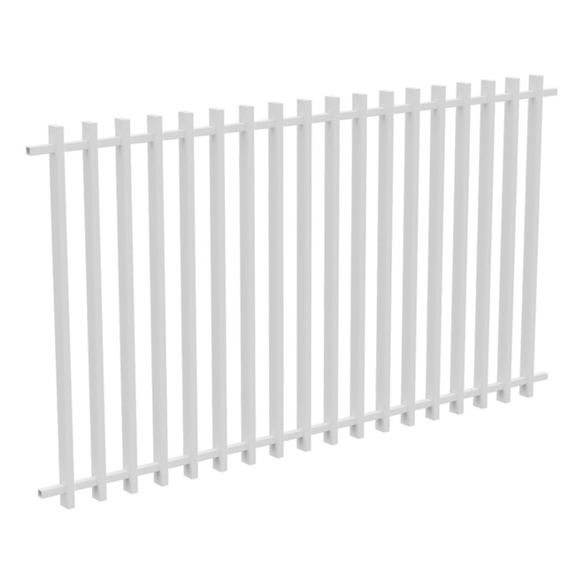 Barr Fencing Panel 1200mm x 2205mm in Pearl White