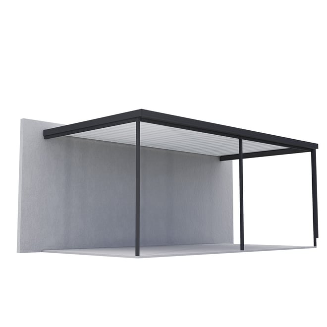 Sanctuary® Patio Kit N3 T1A 3 x 5.95m Gun Metal Grey / Off White