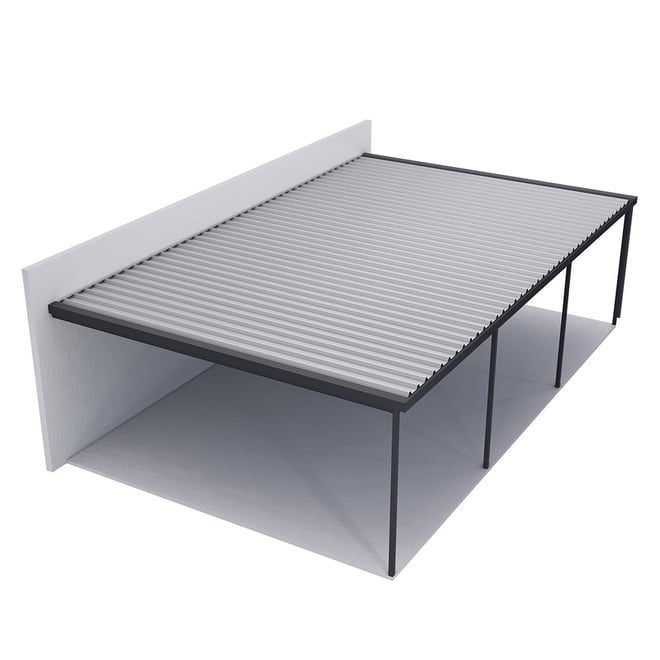 Sanctuary® Patio Kit N3 T4A 5.5 x 9m Gun Metal Grey / Off White