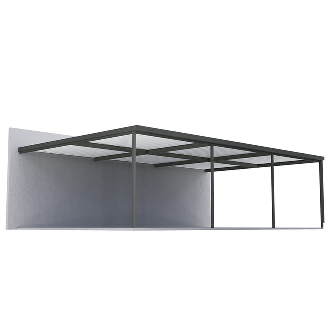 Sanctuary® Patio Kit N3 T4A 5.5 x 5.95m Gun Metal Grey / Off White