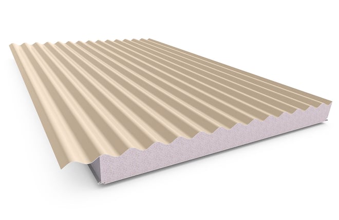 Cooldek CGI Topside / Smooth Underside Left Laying 75mm Thick 65mm Cutback Merino Topside / Off Whit