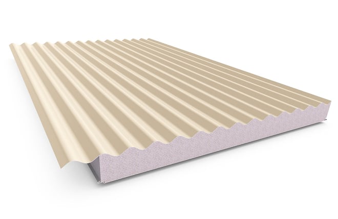 Cooldek CGI Topside / Smooth Underside Right Laying 75mm Thick 65mm Cutback Smooth Cream Topside / O