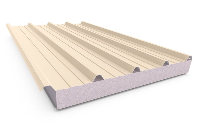 Cooldek Classic Topside / Smooth Underside Left Laying 100mm Thick 65mm Cutback Smooth Cream Topside