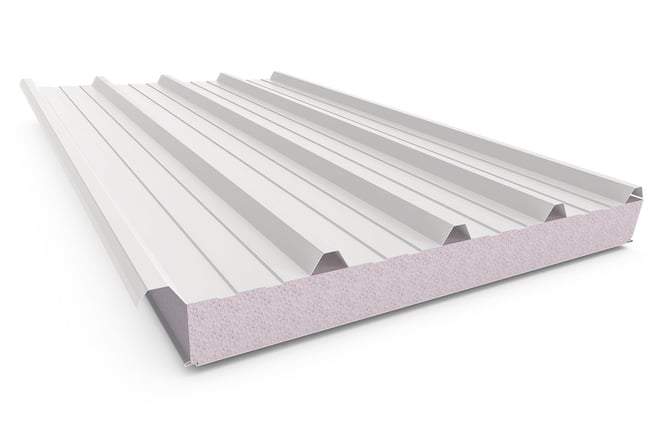 Cooldek Classic Topside / Smooth Underside Left Laying 100mm Thick 65mm Cutback Off White Topside / 