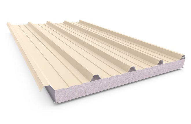 Cooldek Classic Topside / Smooth Underside Left Laying 75mm Thick 65mm Cutback Smooth Cream Topside 