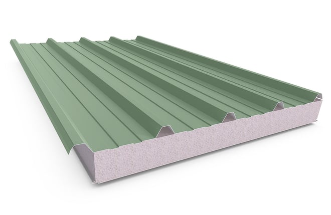 Cooldek Classic Topside / Smooth Underside Right Laying 100mm Thick 65mm Cutback Mist Green Topside 