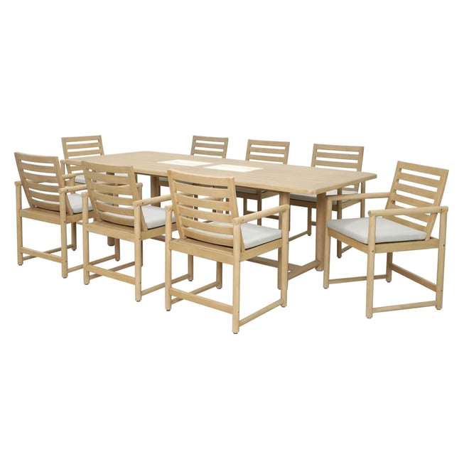 Breeze 9 Piece Timber Dining Setting