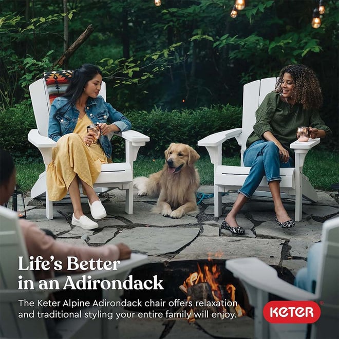 Keter Alpine Adirondack Chair - White