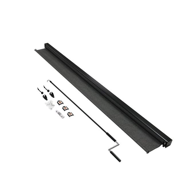 Coolaroo Premium Outdoor Blind with Pelmet Charcoal 1.5 x 2.4m