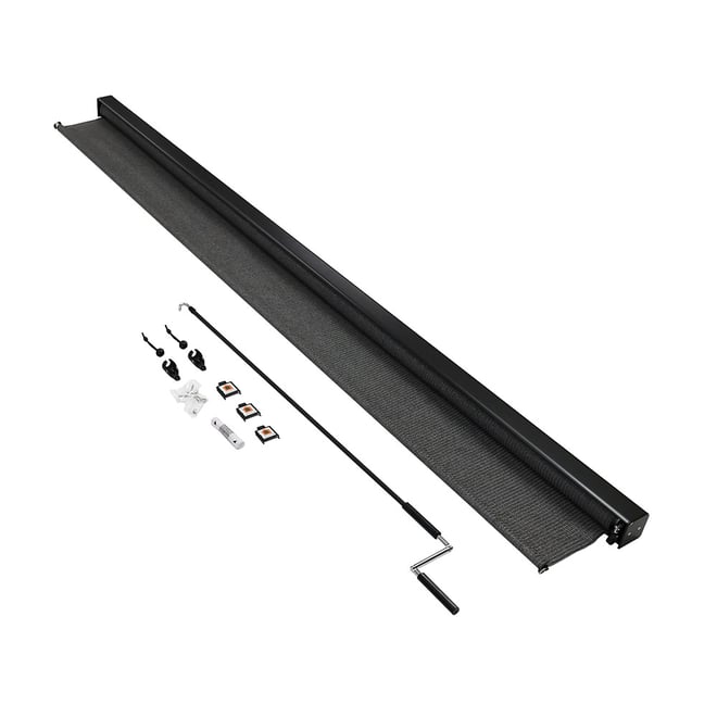 Coolaroo Premium Outdoor Blind with Pelmet Charcoal 2.1 x 2.4m