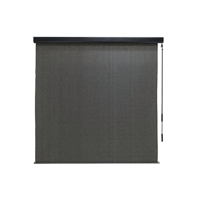 Coolaroo Premium Outdoor Blind with Pelmet Charcoal 2.4 x 2.4m