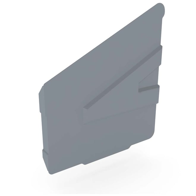 C-Square Gutter Stop End Left Hand Armour Grey