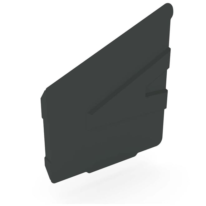 C-Square Gutter Stop End Left Hand Gun Metal Grey