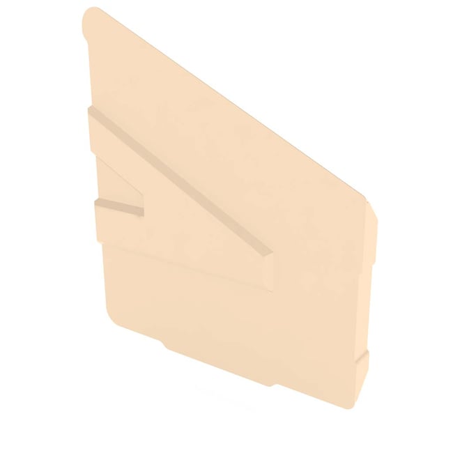 C-Square Gutter Stop End Right Hand Smooth Cream