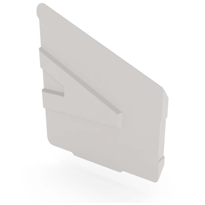 C-Square Gutter Stop End Right Hand Gull Grey