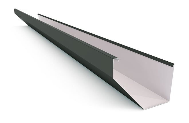 Edge Gutter 160mm Width Colour Gun Metal Grey
