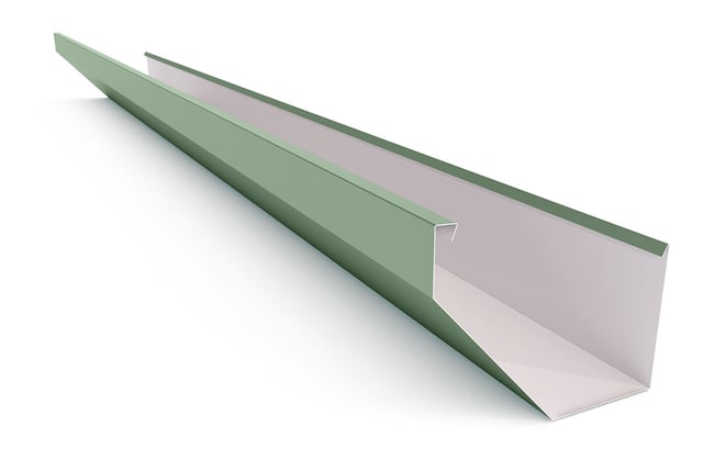 Edge Gutter 160mm Width Colour Mist Green