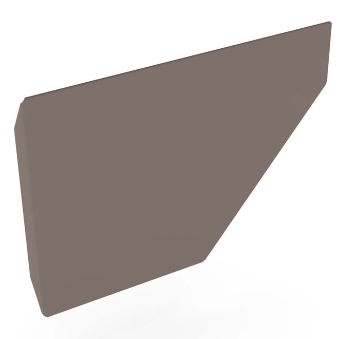Edge Gutter 160 Stop End Left Hand Banyan Brown