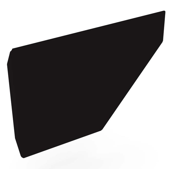 Edge Gutter 160 Stop End Left Hand Ebony