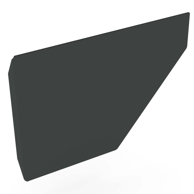 Edge Gutter 160 Stop End Left Hand Gun Metal Grey