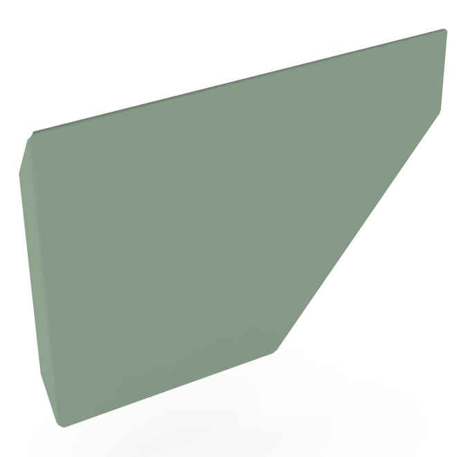 Edge Gutter 160 Stop End Left Hand Mist Green