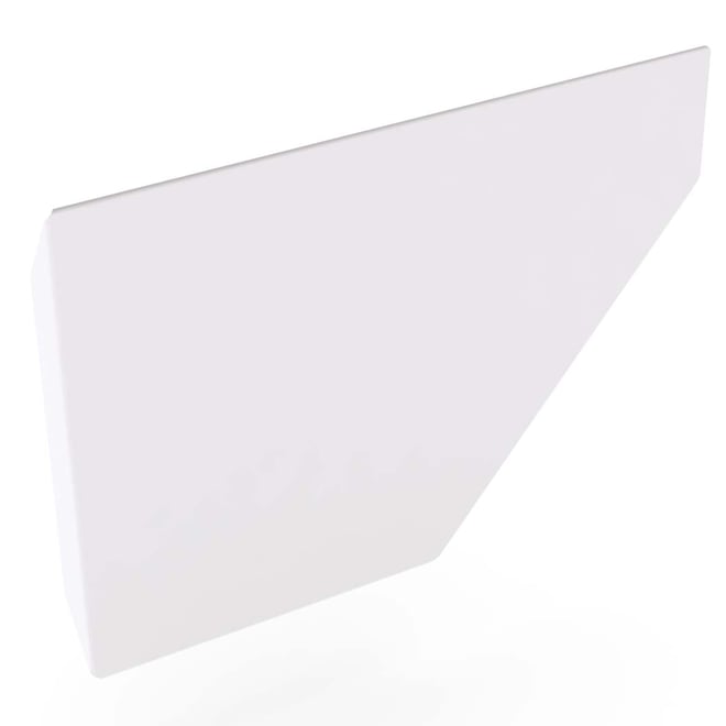 Edge Gutter 160 Stop End Left Hand Off White