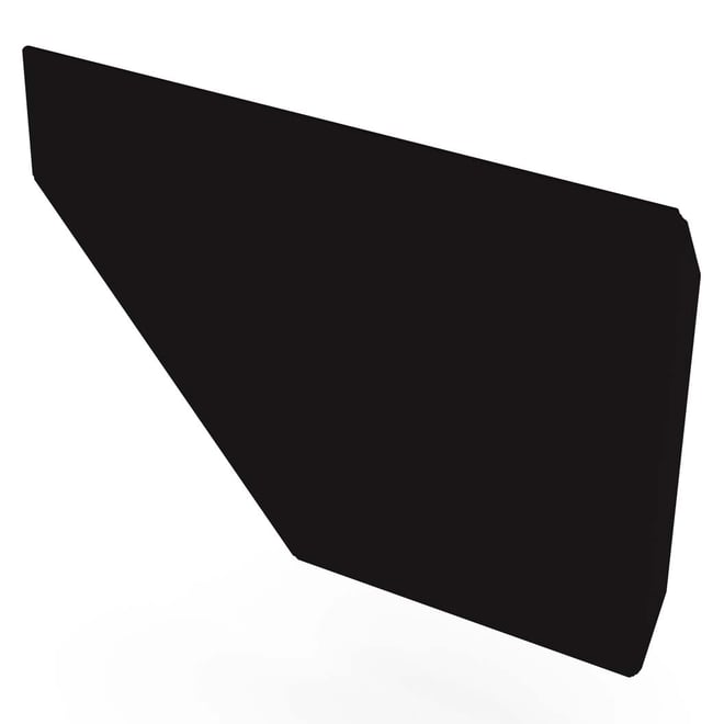 Edge Gutter 200 Stop End Right Hand Ebony