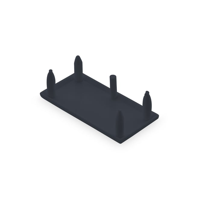Ezi-Slat Frame Cap Louvred 51x30mm Dark Stone