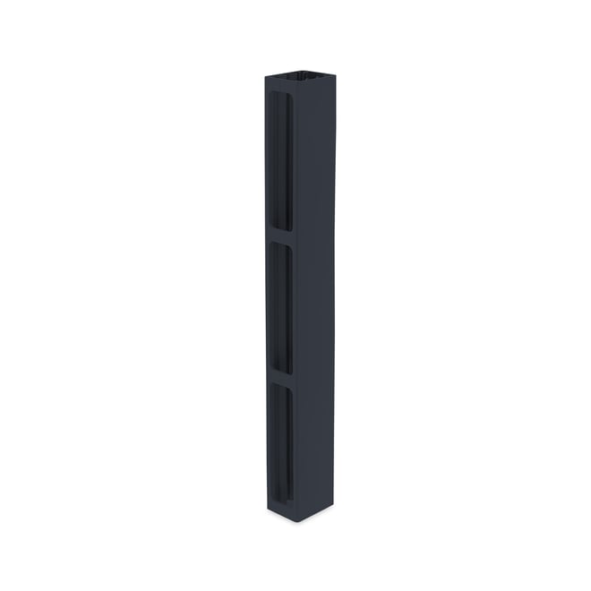Ezi-Slat Frame Suit 75mm Blades 20mm Spacing Dark Stone 2400mm