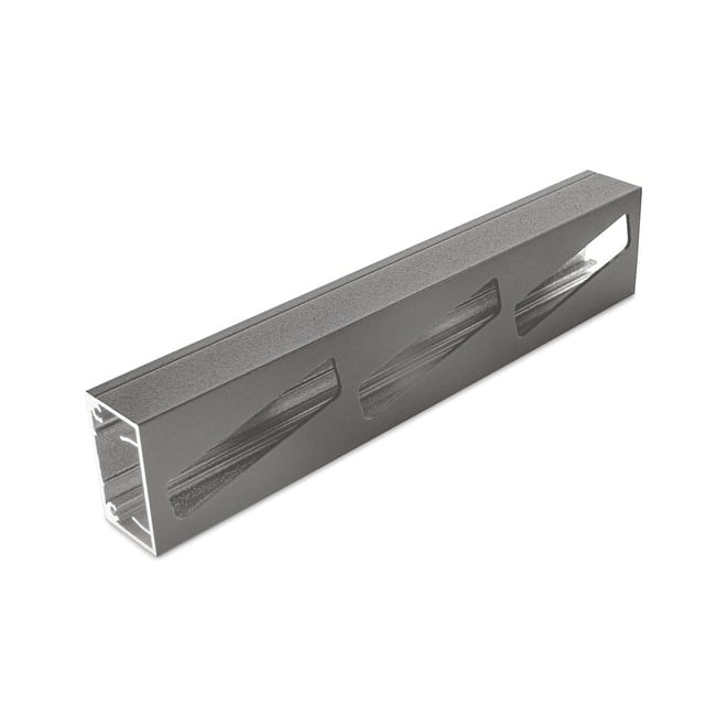 Ezi-Slat Louvre Left Hand Frame Suit 75mm Blades 9mm Spacing Cobblestone 2400mm