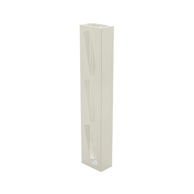 Ezi-Slat Louvre Right Hand Frame Suit 75mm Blades 9mm Spacing Off White 2400mm