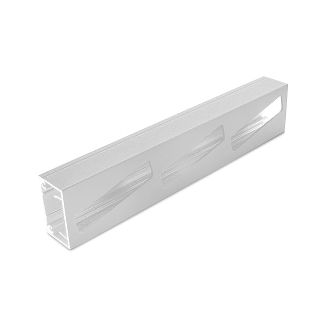 Ezi-Slat Louvre Right Hand Frame Suit 75mm Blades 9mm Spacing White 2400mm