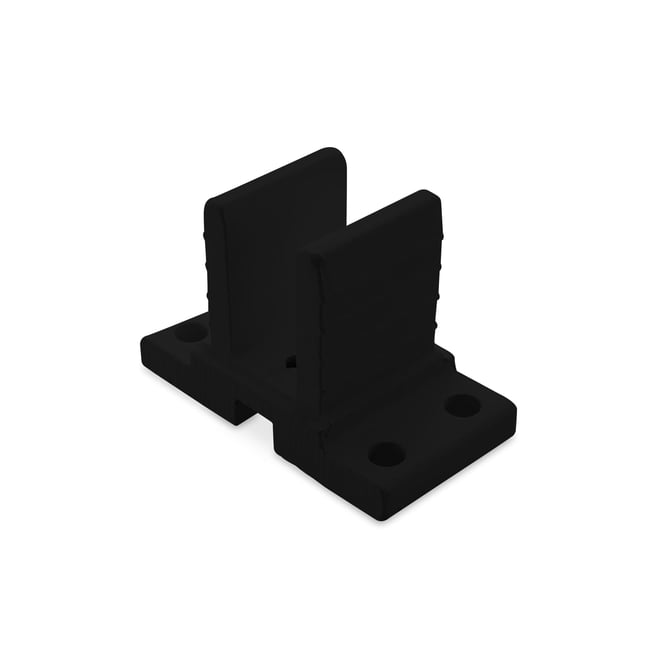 Ezi-Slat Foot Upstand Suit 65x65mm Post Black