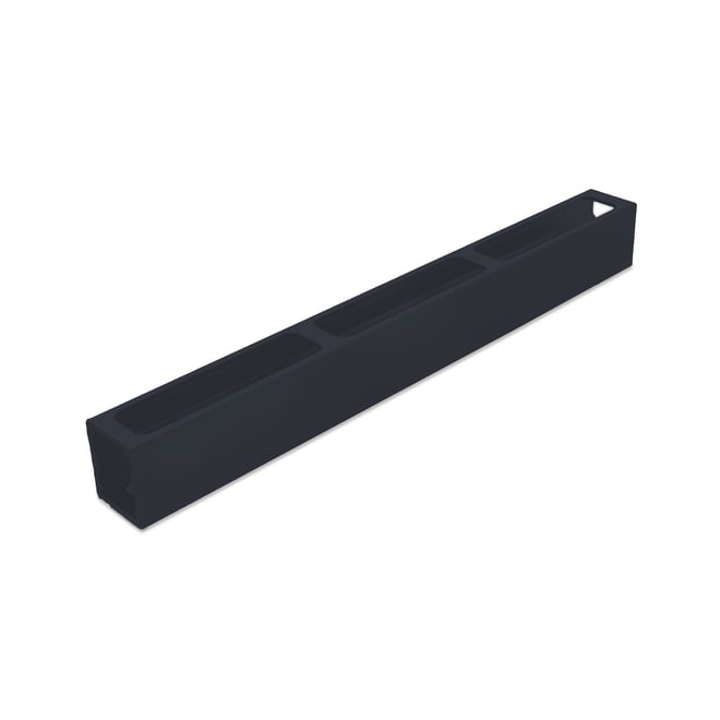 Ezi-Slat Mid Rail Suit 75mm Blades 20mm Spacing Dark Stone 2400mm L