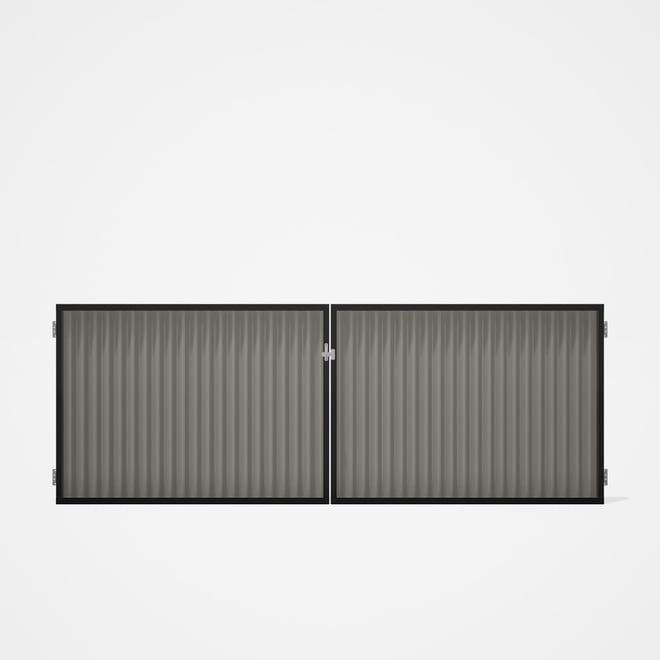 Good Neighbour® CGI Gate Premium .35 BMT Double 1.2m High Sheet: Birch, Frame: Ebony