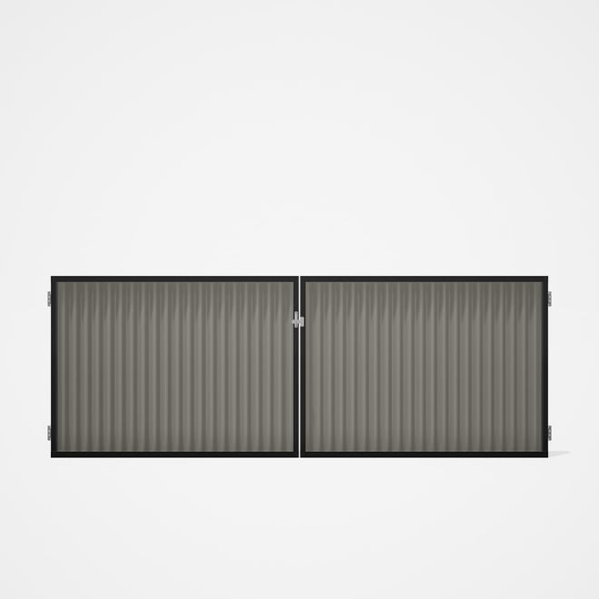 Good Neighbour® CGI Gate Premium .35 BMT Double 1.2m High Sheet: Birch, Frame: Ebony