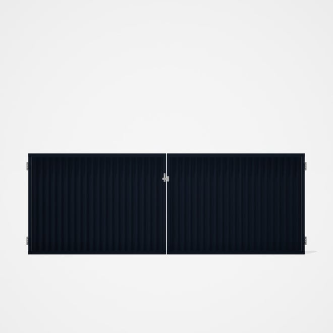 Good Neighbour® CGI Gate Premium .35 BMT Double 1.2m High Sheet: Dark Stone, Frame: Dark Stone