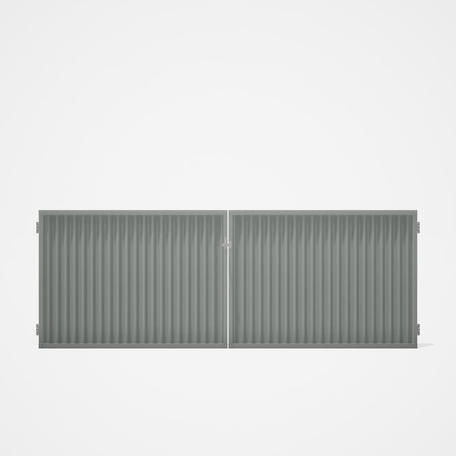 Good Neighbour® CGI Gate Premium .35 BMT Double 1.2m High Sheet: Gull Grey, Frame: Gull Grey