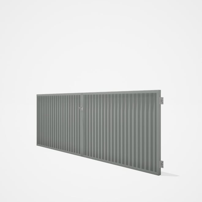 Good Neighbour® CGI Gate Premium .35 BMT Double 1.2m High Sheet: Gull Grey, Frame: Gull Grey