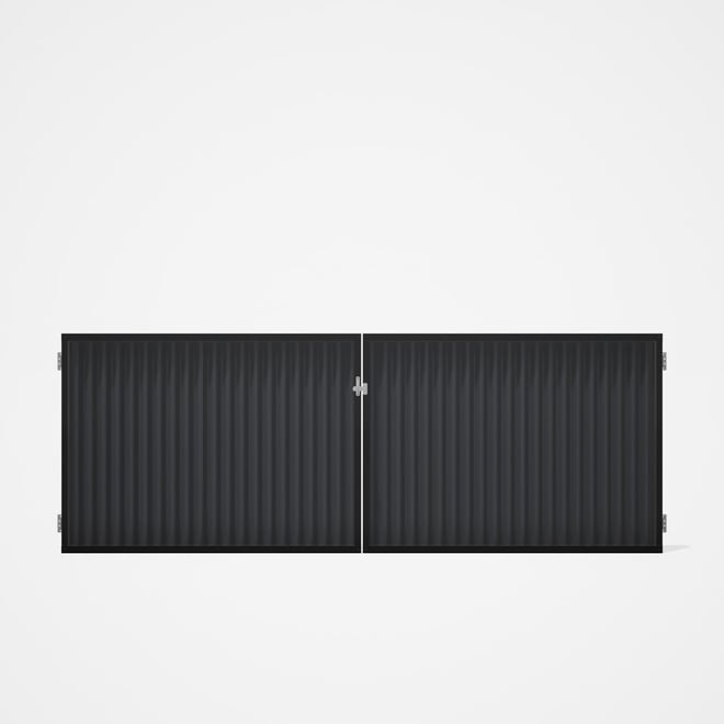 Good Neighbour® CGI Gate Premium .35 BMT Double 1.2m High Sheet: Granite, Frame: Ebony