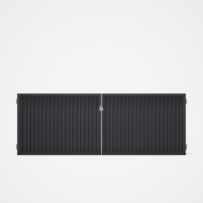 Good Neighbour® CGI Gate Premium .35 BMT Double 1.2m High Sheet: Granite, Frame: Granite