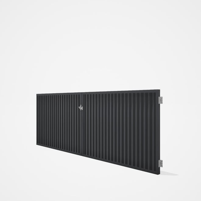 Good Neighbour® CGI Gate Premium .35 BMT Double 1.2m High Sheet: Granite, Frame: Granite