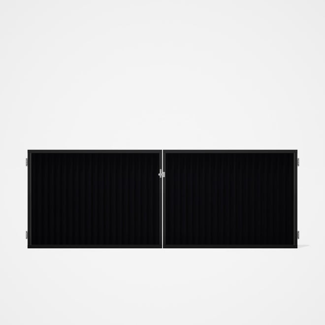 Good Neighbour® CGI Gate Premium .35 BMT Double 1.2m High Sheet: Gun Metal Grey, Frame: Ebony