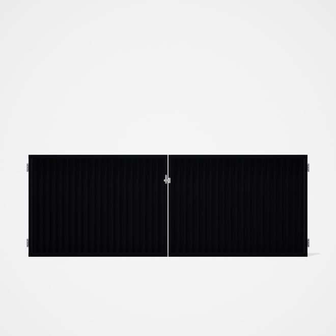 Good Neighbour® CGI Gate Premium .35 BMT Double 1.2m High Sheet: Gun Metal Grey, Frame: Gun Metal Gr