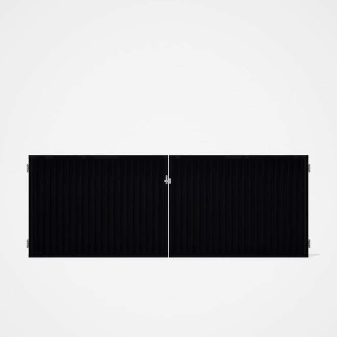 Good Neighbour® CGI Gate Premium .35 BMT Double 1.2m High Sheet: Gun Metal Grey, Frame: Gun Metal Gr