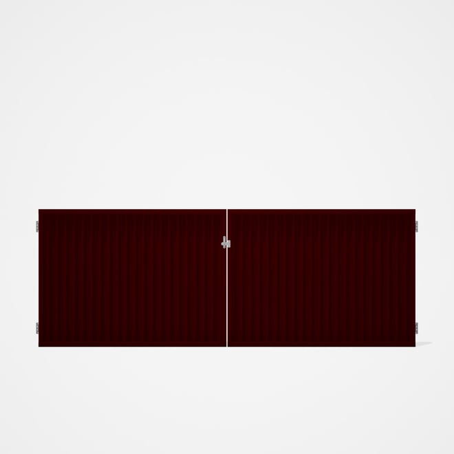Good Neighbour® CGI Gate Premium .35 BMT Double 1.2m High Sheet: Heritage Red, Frame: Heritage Red