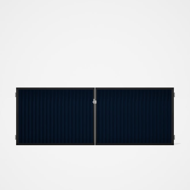 Good Neighbour® CGI Gate Premium .35 BMT Double 1.2m High Sheet: Mountain Blue, Frame: Ebony