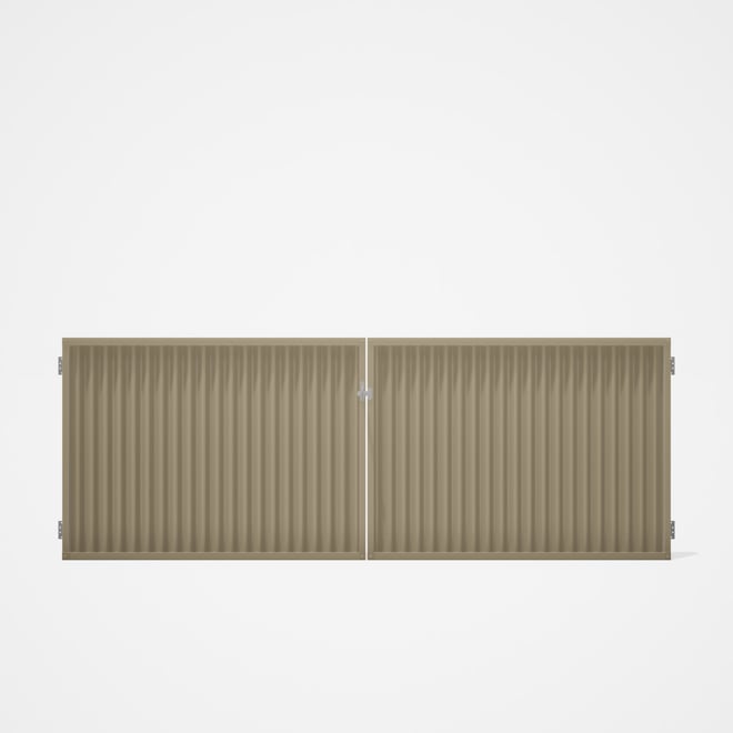 Good Neighbour® CGI Gate Premium .35 BMT Double 1.2m High Sheet: Merino, Frame: Merino