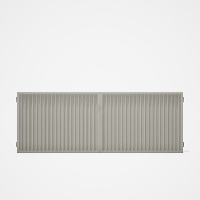 Good Neighbour® CGI Gate Premium .35 BMT Double 1.2m High Sheet: Off White, Frame: Off White