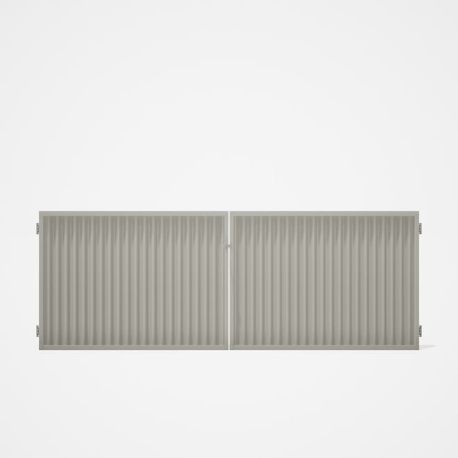 Good Neighbour® CGI Gate Premium .35 BMT Double 1.2m High Sheet: Off White, Frame: Off White